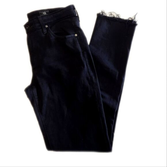 Adriano Goldschmied The Prima Ankle Cigarette Ankle Black Jeans, 26R - Picture 1 of 9